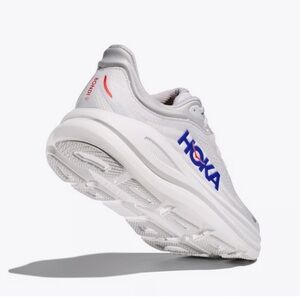 Hoka Bondi 9 White and Blue Men's Sneakers